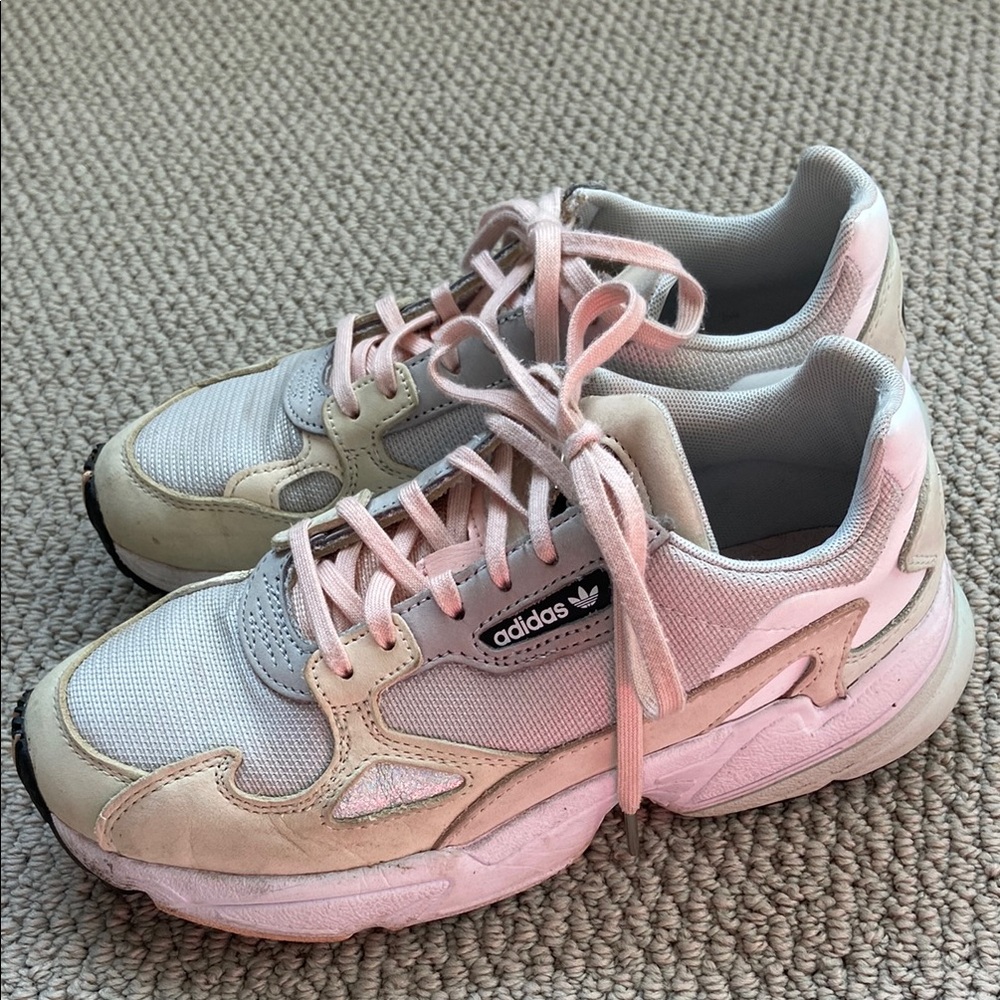 Adidas Falcon Pastel Retro Sneakers with Chunky Sole